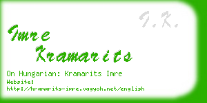 imre kramarits business card